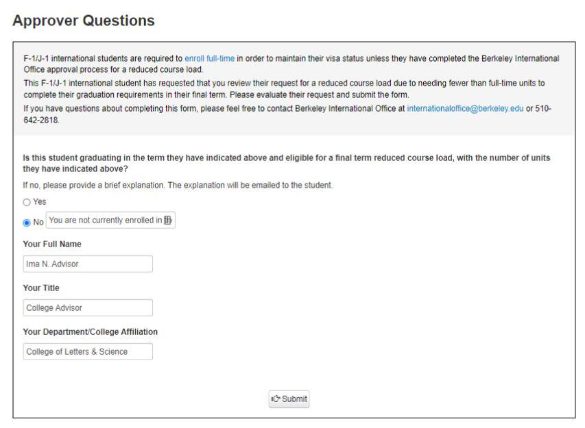 advisor accept or reject fields